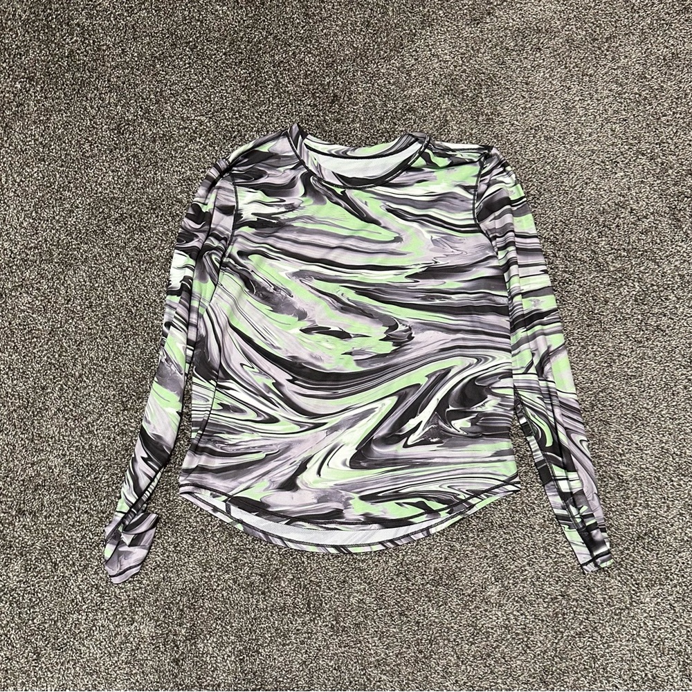 Lululemon Abstract Swirl Long Sleeve Top